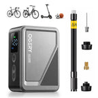 Bike Pump with Gauge, 18s Fast Inflate Bike Tire Pump & Auto Stop