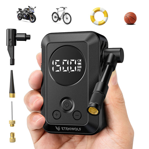 ETENWOLF S0 Mini Bike Pump, 20s Fast Inflate Bicycle Pump with Gauge