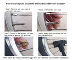 Presta to Schrader Valve Adapter for Bike