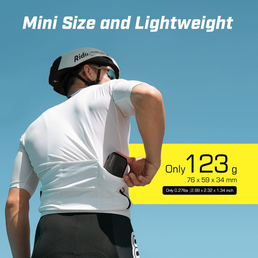 Mini Electric Bike Pump with Gauge, Max 120 PSI Auto-Stop