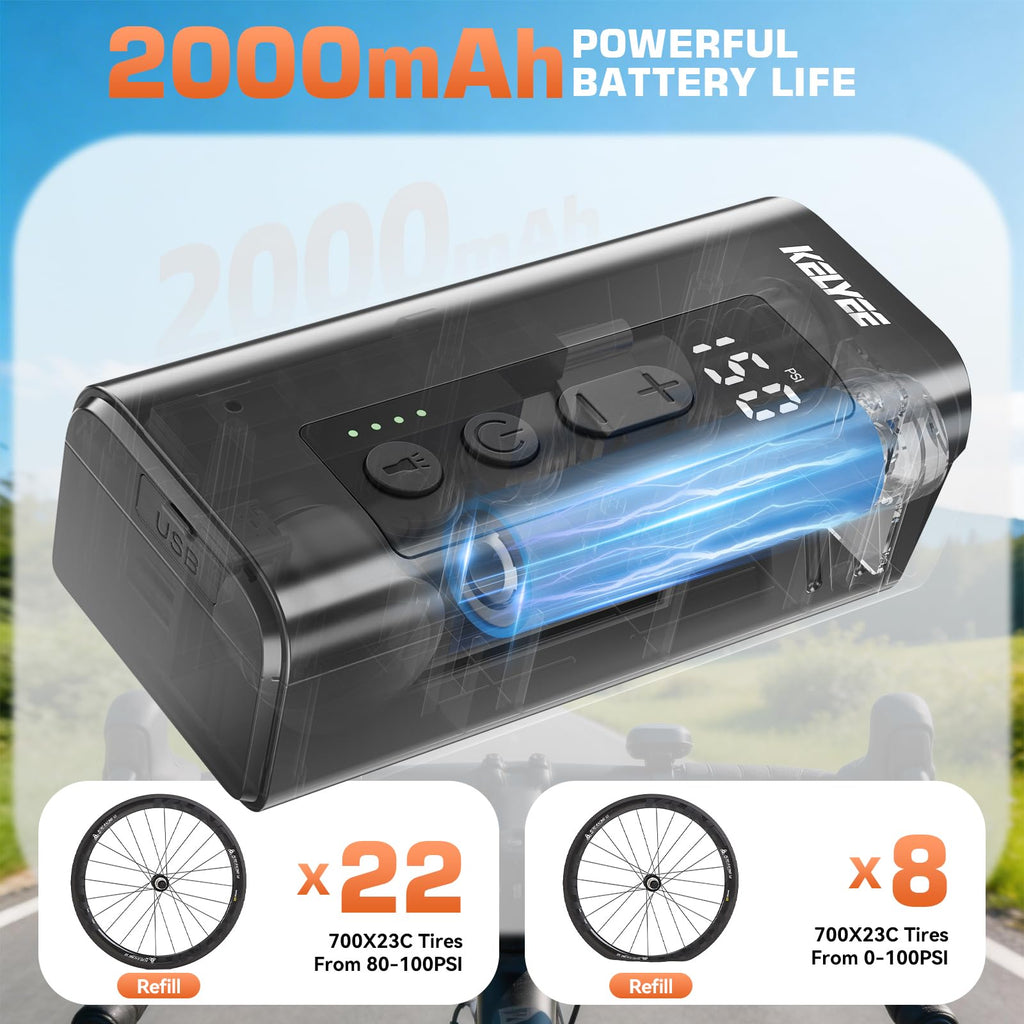 05 Mini Electric Bike Pump 150 PSI