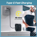 Mini Electric Bike Pump with Gauge, Max 120 PSI Auto-Stop